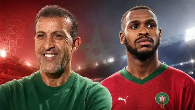 مصطفى حجي وعيسى ديوب في صورة رياضية تعبر عن كواليس اختيار ديوب تمثيل المنتخب المغربي