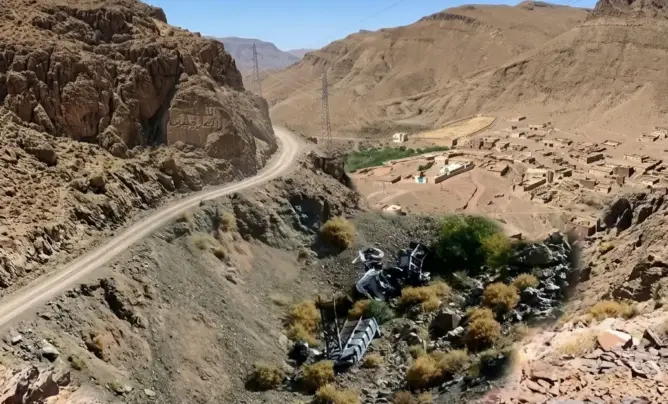 منحدر الموت بـ”غسات” يحصد ضحية جديدة.. مصرع سائق بعد سقوط شاحنته من علو 50 مترا