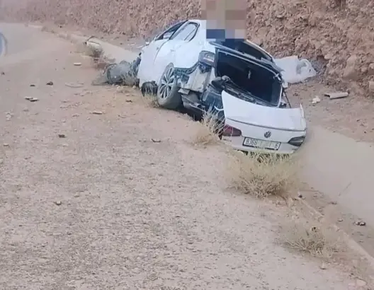 اصطدام بين سيارتين بين تنغير–ورزازات يخلف خسائر مادية دون إصابات