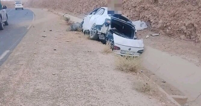 اصطدام بين سيارتين بين تنغير–ورزازات يخلف خسائر مادية دون إصابات