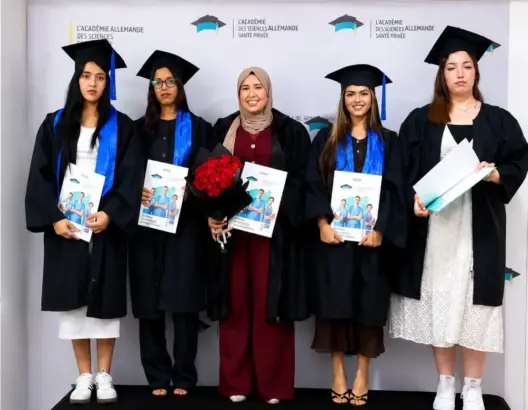 الأكاديمية الألمانية لعلوم الصحة تحتفي بأول فوج من خريجيها وتعلن التحاق 12 منهم بألمانيا