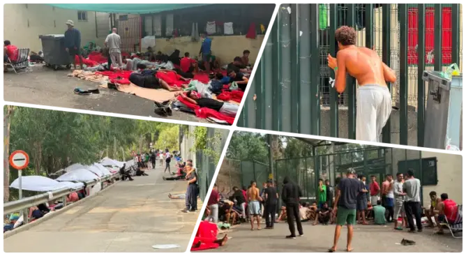 سبتة “تختنق” تحت ضغط الهجرة.. مراكز الإيواء تفيض بالمهاجرين والمئات يفترشون العراء (صور)
