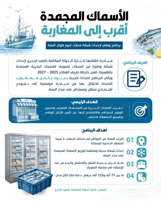 “الأسماك المجمدة أقرب إلى المغاربة”.. برنامج وطني طموح لضمان السيادة الغذائية البحرية على مدار العام