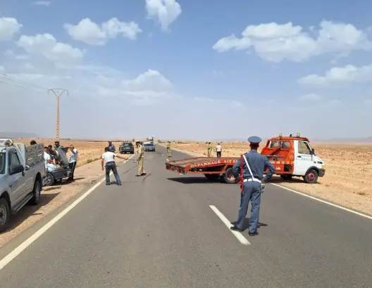 اصطدام ثلاث سيارات بجماعة وسلسات يُخلّف عددا من المصابين وحالتين في وضع حرج
