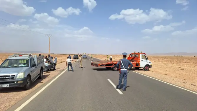 اصطدام ثلاث سيارات بجماعة وسلسات يُخلّف عددا من المصابين وحالتين في وضع حرج