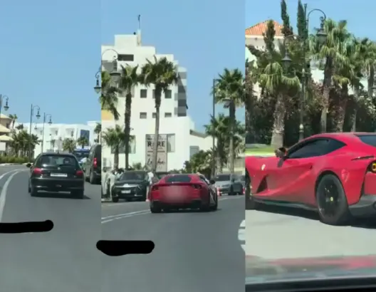 توقيف سائق سيارة «فيراري» بطنجة بسبب السياقة الاستعراضية والمتهورة بشوارع المدينة