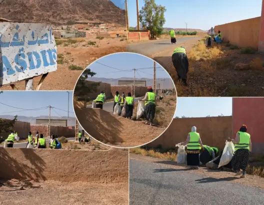 ورزازات .. نساء “أصديف” يطلقن مبادرة جماعية لتنظيف الدوار وتعزيز العمل التطوعي (صور)
