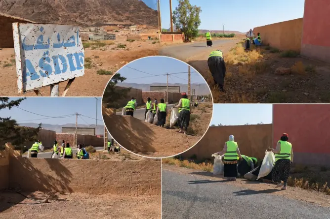 ورزازات .. نساء “أصديف” يطلقن مبادرة جماعية لتنظيف الدوار وتعزيز العمل التطوعي (صور)
