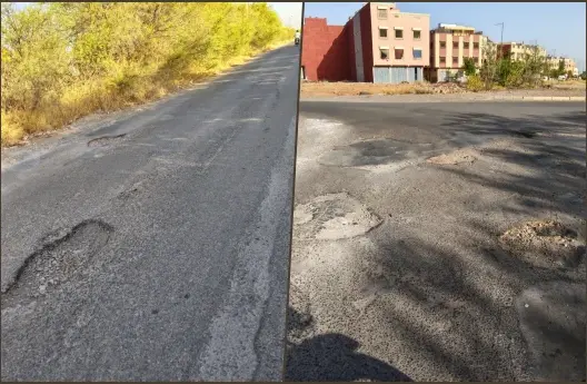 بين الحفر والمناورات الخطرة.. طريق زمران ودوار الظلام بتسلطانت تهدد سلامة مستعمليها