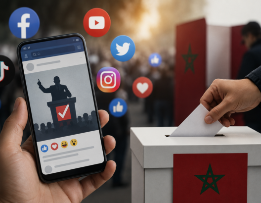 عناصر تعبيرية توضح تأثير المنصات الرقمية على نزاهة الانتخابات
