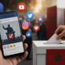 عناصر تعبيرية توضح تأثير المنصات الرقمية على نزاهة الانتخابات