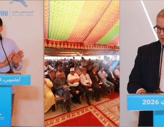 قيادات حزب التجمع الوطني للأحرار خلال لقاء تواصلي في أجلموس
