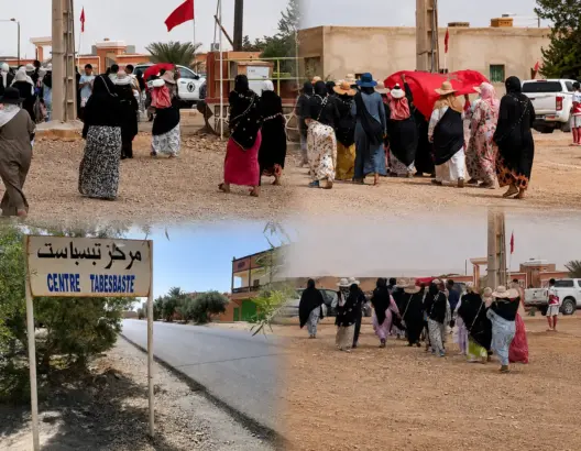 “العطش” يخرج نساء دوار تبسباست بتنغير للاحتجاج (صور)