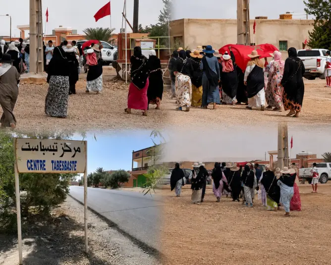 “العطش” يخرج نساء دوار تبسباست بتنغير للاحتجاج (صور)