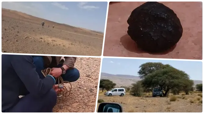 بعد الظاهرة السماوية “الغامضة”.. باحثون وهواة نيازك يتوافدون على زاكورة وتنغير بحثا عن الشظايا