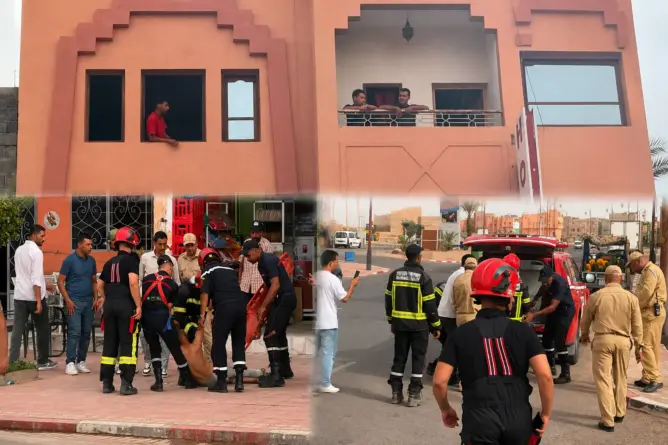 ساعتان من المفاوضات الهوليودية.. السلطات تنقذ شابا هدد بالقفز من فندق بزاكورة (صور)