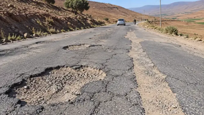 طريق متهالكة وإنارة ضعيفة تؤرق ساكنة دواوير بتمصلوحت