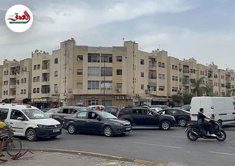 إختناق مروري كبير بمدارة بنسودة بفاس