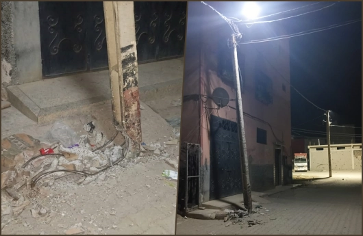 تمصلوحت.. أعمدة كهرباء متهالكة تقلق ساكنة حي المجدوب مع اقتراب موسم الأمطار
