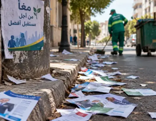 الحملات الانتخابية بالبيضاء تستنفر شركات النظافة بسبب المنشورات المرمية