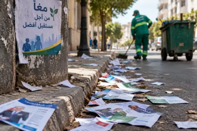 الحملات الانتخابية بالبيضاء تستنفر شركات النظافة بسبب المنشورات المرمية