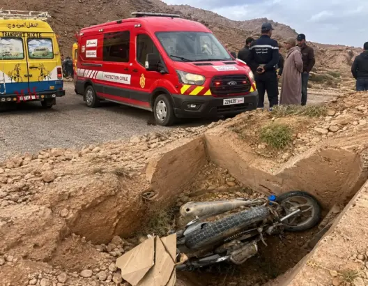 حادث جديد يسلط الضوء على وضعية الطريق الرابطة بين قلعة مگونة وإمگون بضواحي تنغير