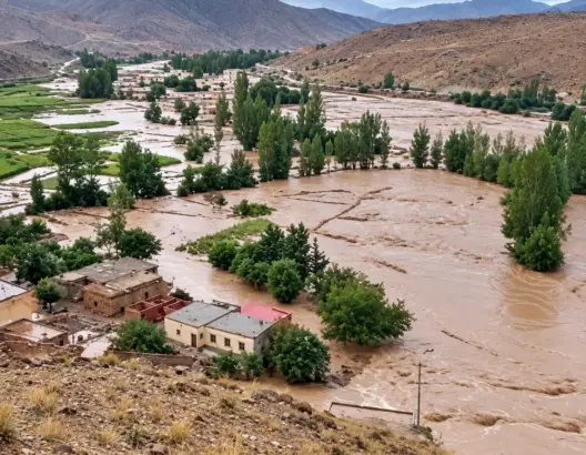 صاعقة رعدية تودي بحياة سبعينية وسيول جارفة تتلف محاصيل زراعية وتغمر منازل ببولمان