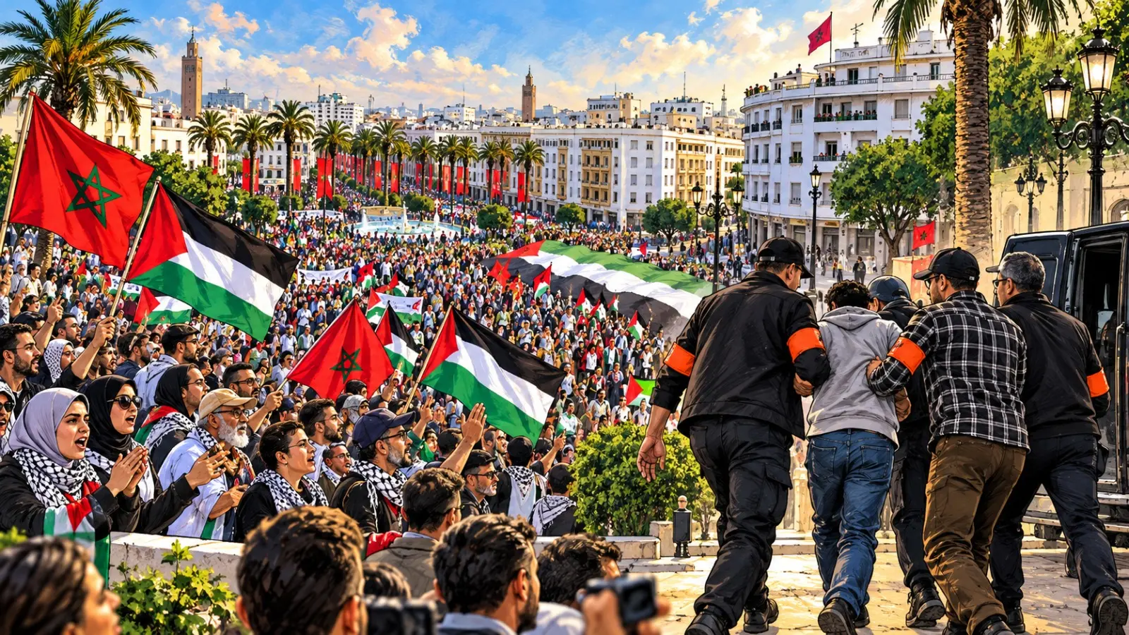 أما بعد: تعنيف واعتقال المتظاهرين بطنجة.. هل أصبح الاحتجاج ضد التطبيع “خطا أحمر”؟