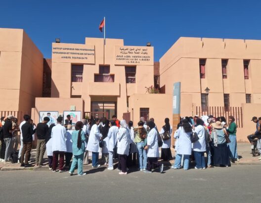ورزازات.. احتجاجات طلبة وخريجي التمريض للمطالبة بالتعويض عن التداريب والتوظيف (فيديو)