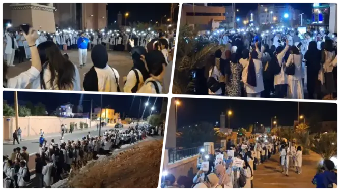 مسيرة حاشدة لطلبة وخريجي التمريض بورزازات للمطالبة بالمناصب المالية والتعويض عن التداريب (فيديو)