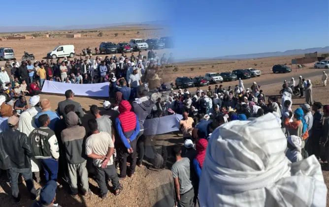 فلاحو البطيخ الأحمر والأصفر يحتجون بزاكورة للمطالبة بتبسيط مساطر الترخيص