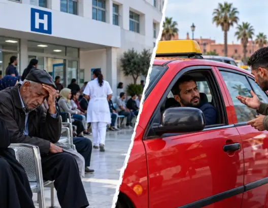 استطلاع: 87% من المغاربة غير راضين عن الصحة العمومية و76% عن خدمات سيارات الأجرة